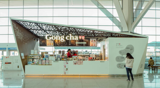 March 2019 - South Korea: Store Front Of A Taiwanese Gong Cha Bubble Tea Franchise Shop At The Inche