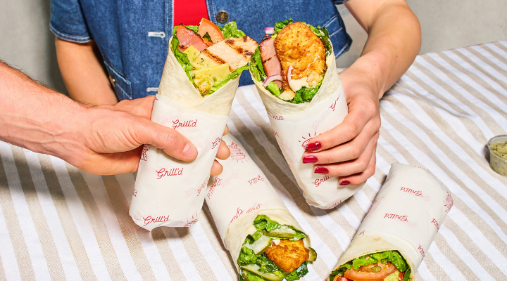 Grilld wraps lunch menu